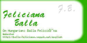 feliciana balla business card